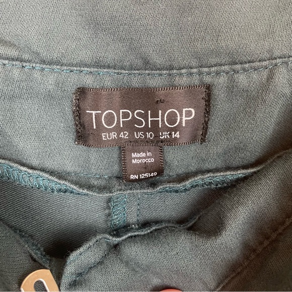 Topshop Pleated Paperbag Pants Size 10 - Picture 4 of 6